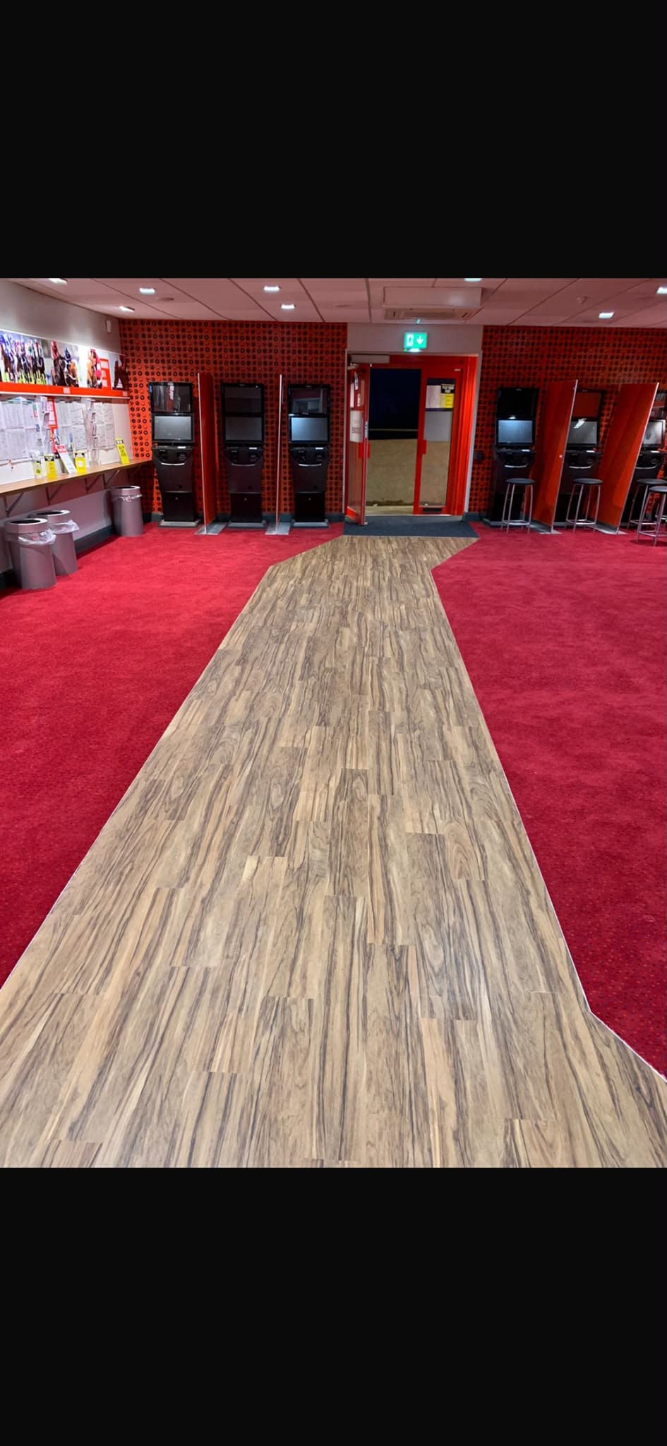 Wood-effect commercial vinyl flooring fitted by Philip B Flooring